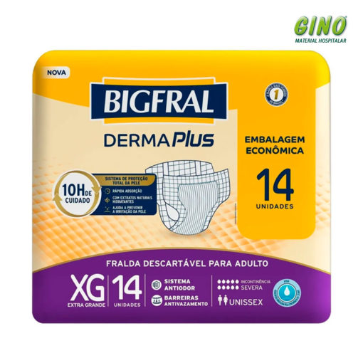 Fralda Bigfral Derma Plus Tamanho Xg